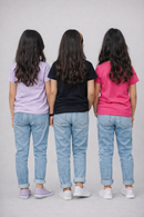Girls Printed Casual Round Neck T-shirt (Pack of 3 Pieces)