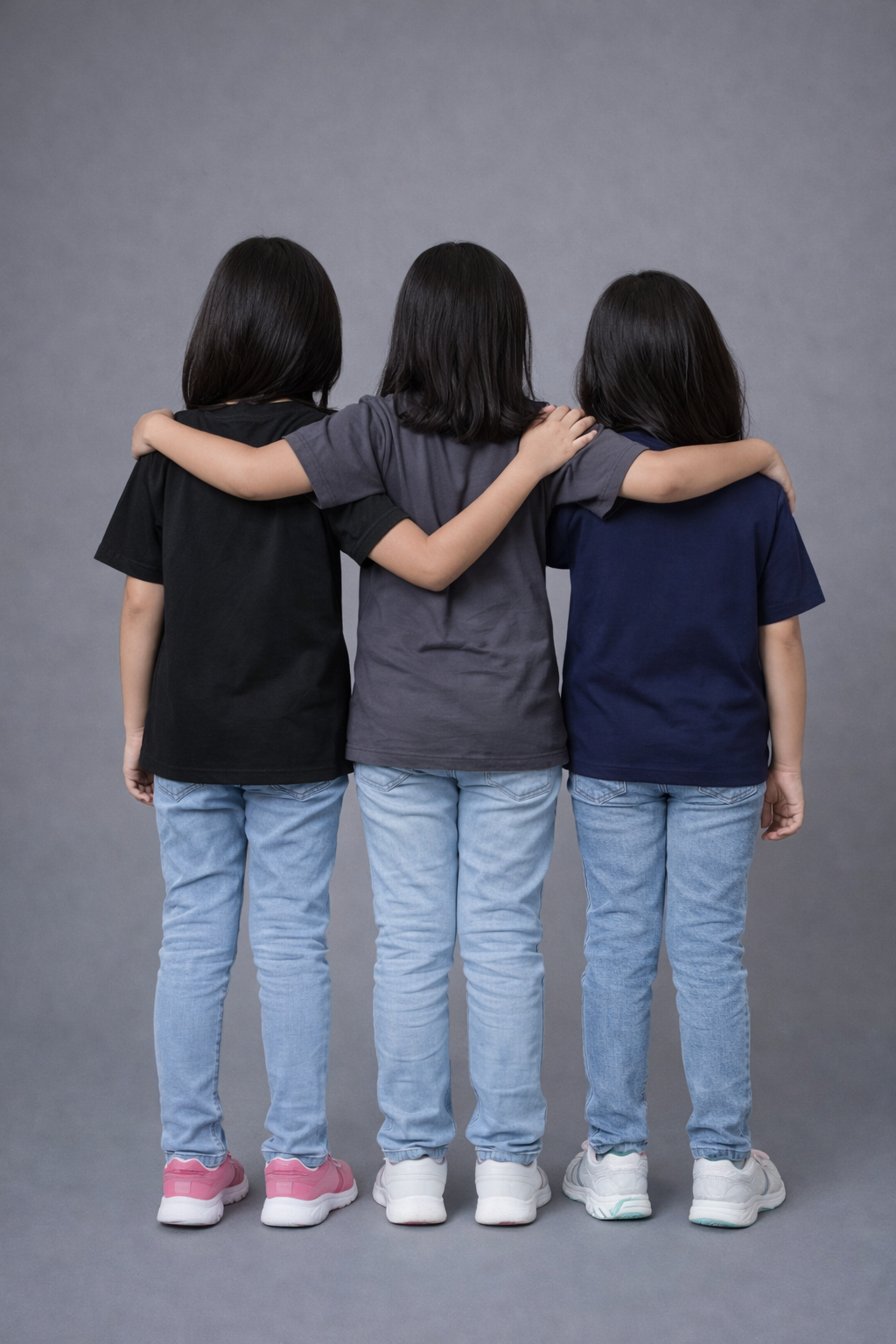Girls Printed Casual Round Neck T-shirt (Pack of 3 Pieces)