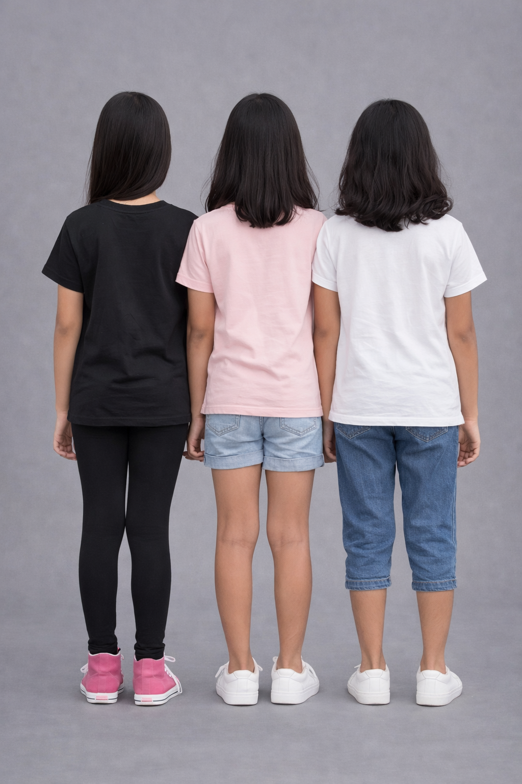 Girls Printed Casual Round Neck T-shirt (Pack of 3 Pieces)