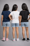 Girls Printed Casual Round Neck T-shirt (Pack of 3 Pieces)