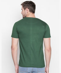 Premium Cotton Green Plain Round Neck Tshirt