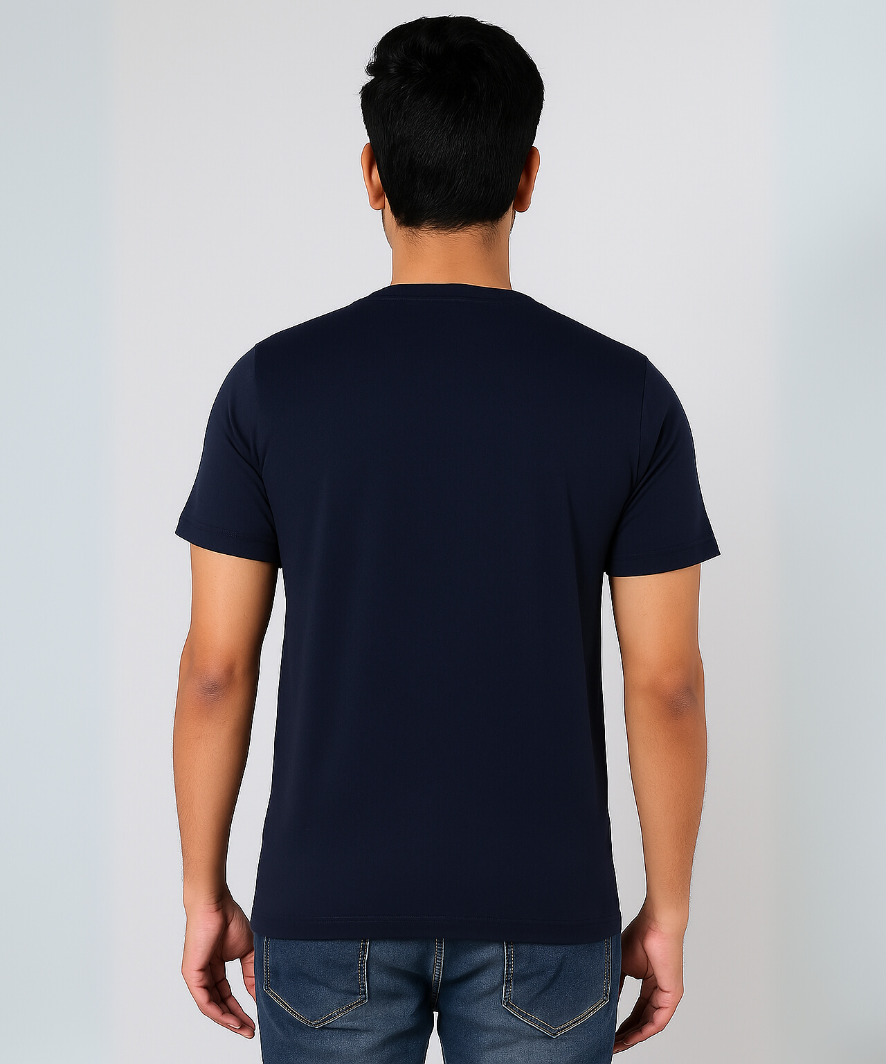 Half Sleeve Round Neck Tshirt / 100% Cotton Fine Bio Wash / ROLLS RUN