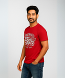 Half Sleeve Round Neck Tshirt / 100% Cotton Fine Bio Wash / ROLLS RUN