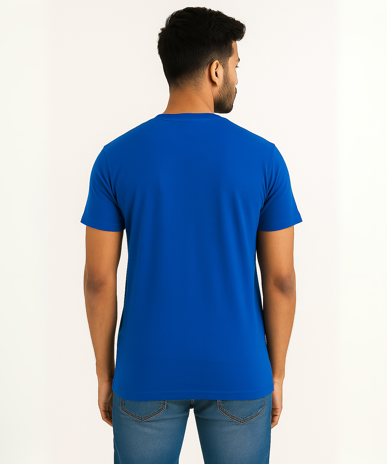 Half Sleeve Round Neck Tshirt / 100% Cotton Fine Bio Wash / ROLLS RUN
