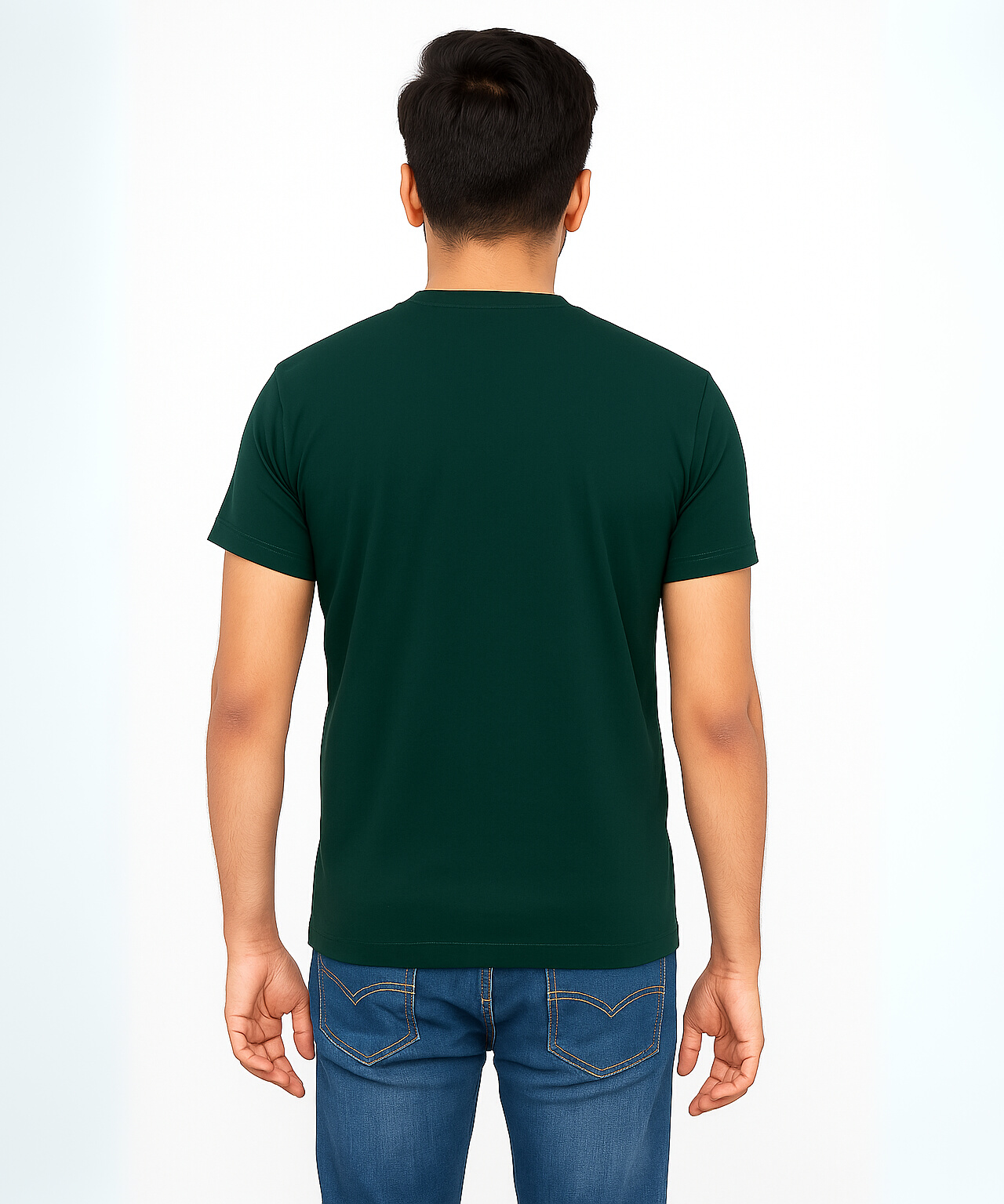 Half Sleeve Round Neck Tshirt / 100% Cotton Fine Bio Wash / ROLLS RUN