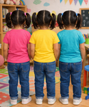 Kids Cotton Girls Tshirt With Cartoon Print Multi Color | Age 0 to 6 Years (Pack of 3 Pieces)