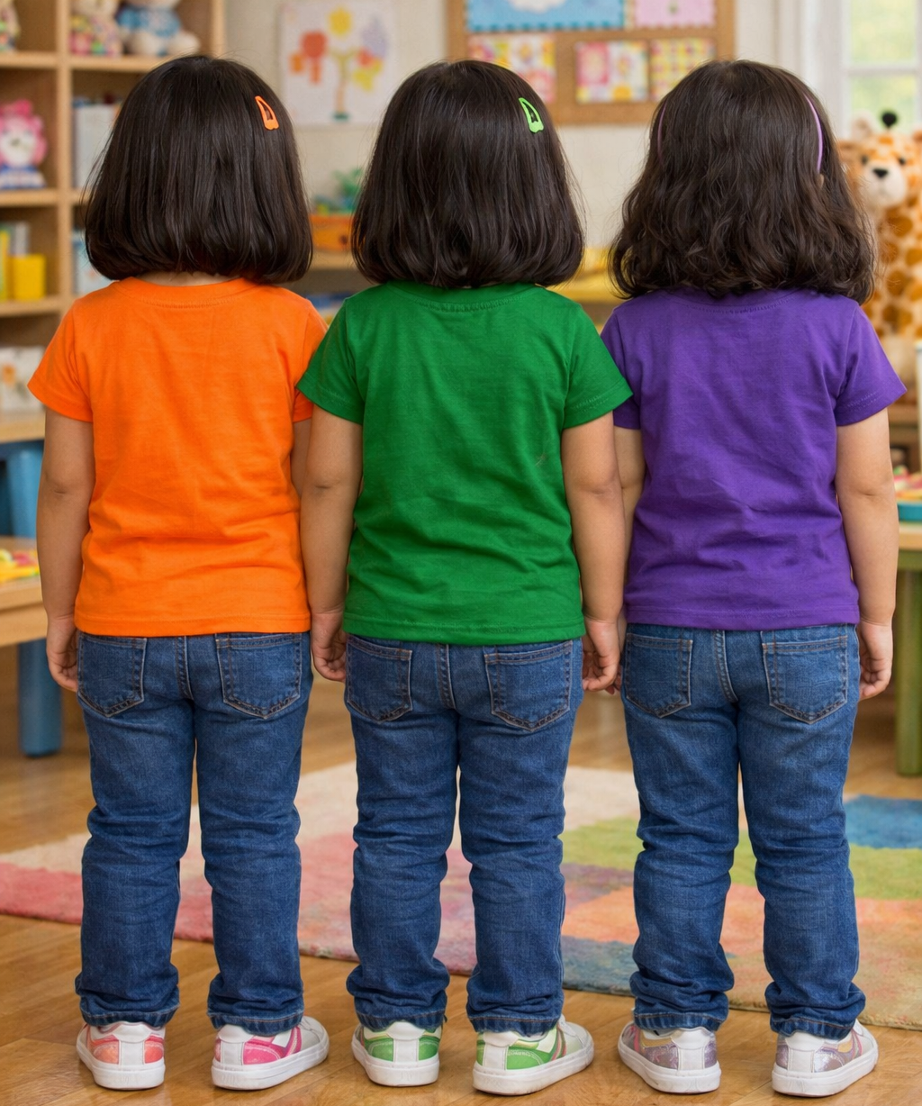 Kids Cotton Girls Tshirt With Cartoon Print Multi Color | Age 0 to 6 Years (Pack of 3 Pieces)