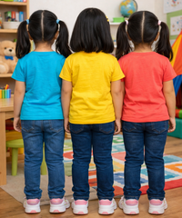 Kids Cotton Girls Tshirt With Cartoon Print Multi Color | Age 0 to 6 Years (Pack of 3 Pieces)