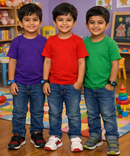 Kids Cotton Boys Tshirt Plain Multi Color | Age 0 to 6 Years (Pack of 3 Pieces)