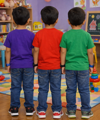 Kids Cotton Boys Tshirt Plain Multi Color | Age 0 to 6 Years (Pack of 3 Pieces)