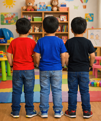 Kids Cotton Boys Tshirt Plain Multi Color | Age 0 to 6 Years (Pack of 3 Pieces)