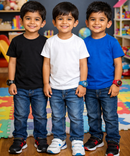 Kids Cotton Boys Tshirt Plain Multi Color | Age 0 to 6 Years (Pack of 3 Pieces)