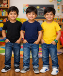 Kids Cotton Boys Tshirt Plain Multi Color | Age 0 to 6 Years (Pack of 3 Pieces)