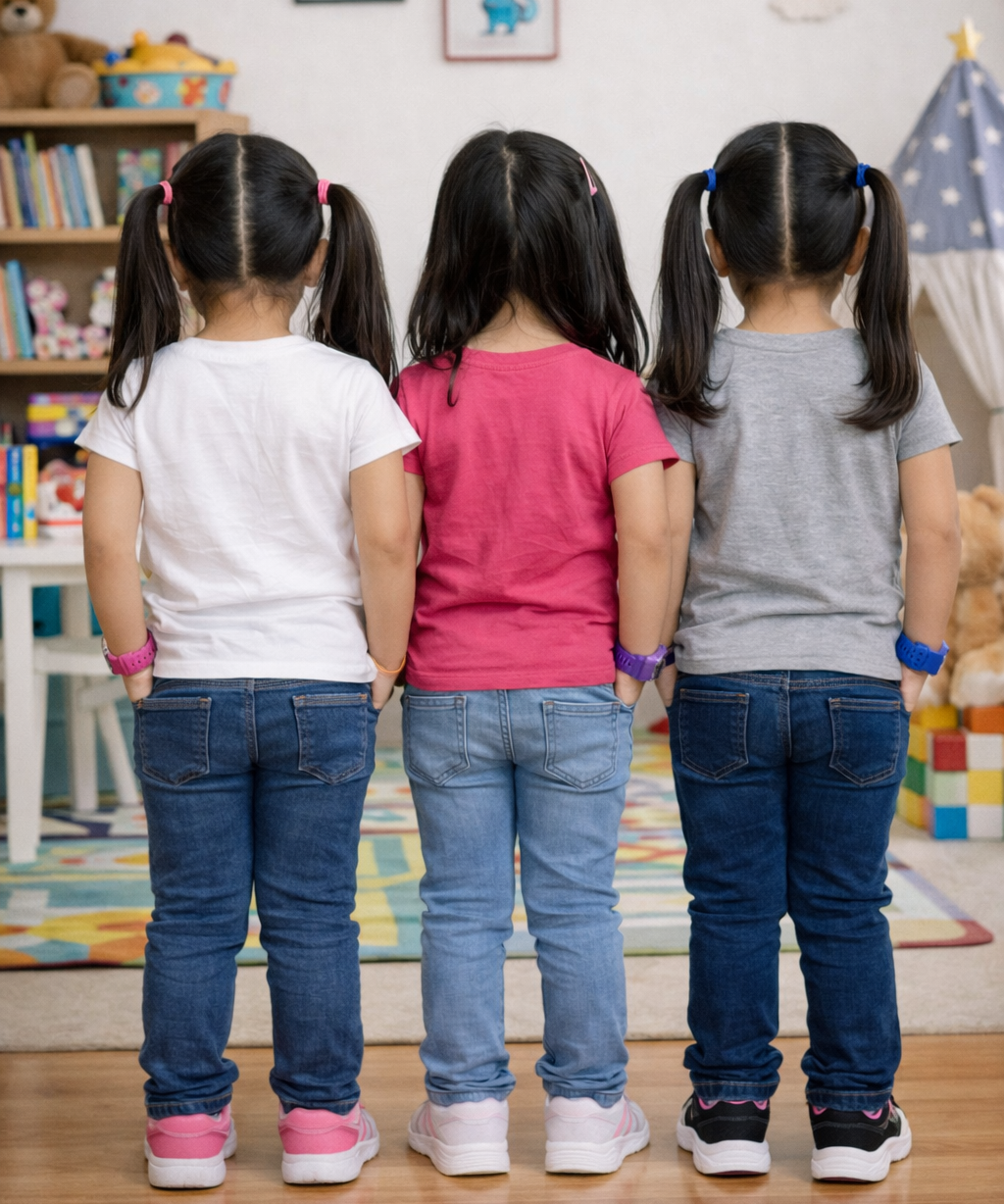 Kids Cotton Girls Tshirt Plain Multi Color | Age 0 to 6 Years (Pack of 3 Pieces)