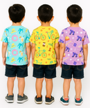 Kids All Over Printed Cotton Tshirt Multi Colour | Age 1 to 5 Years (Pack of 3 Pieces)