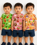 Kids All Over Printed Cotton Tshirt Multi Colour | Age 1 to 5 Years (Pack of 3 Pieces)