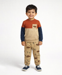 Kids Full Sleeve Co-ord Set | T-shirt and Track pant for Boys (Age 0 to 24 Months)
