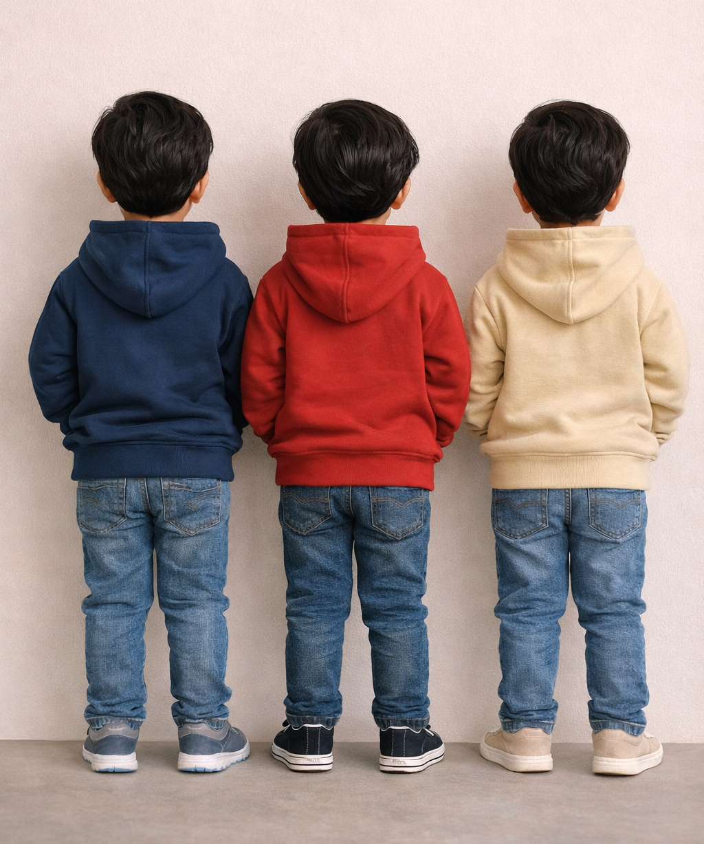 Cotton Kids Cartoon Printed Hoodie Multi Color | Age 2 to 11 Years (Pack of 3 Pieces)