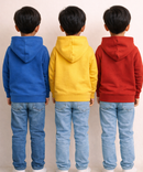 Cotton Kids Cartoon Printed Hoodie Multi Color | Age 2 to 11 Years (Pack of 3 Pieces)