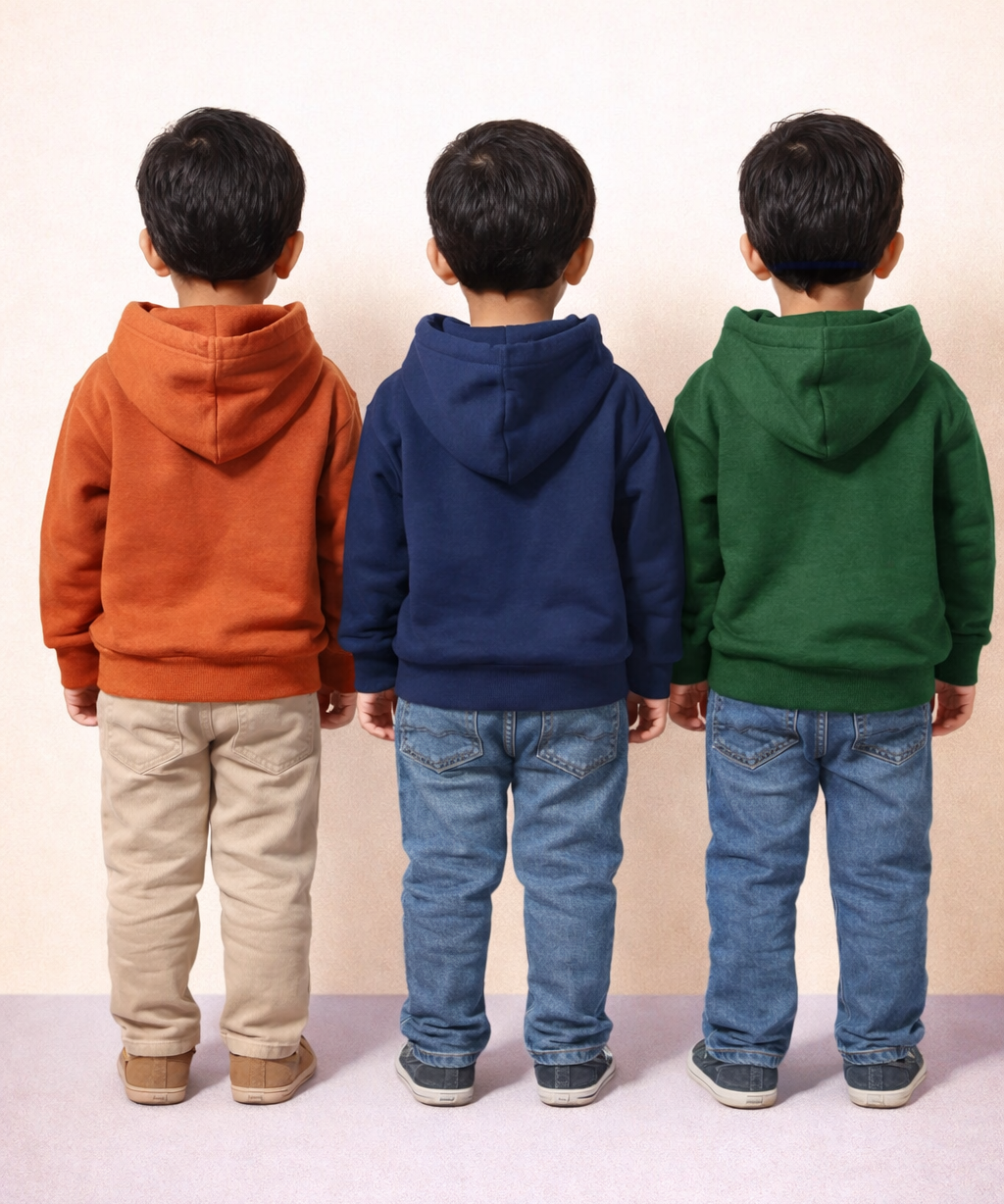 Cotton Kids Cartoon Printed Hoodie Multi Color | Age 2 to 11 Years (Pack of 3 Pieces)