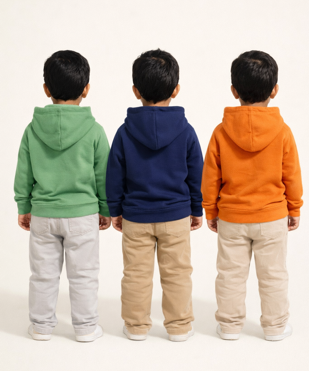 Cotton Kids Cartoon Printed Hoodie Multi Color | Age 2 to 11 Years (Pack of 3 Pieces)