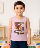 Kids Sleeveless Tshirt Printed 100% Cotton Pink Color 4 To 11 Years Tshirt