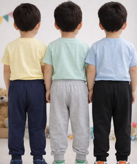 Cotton Track Pant with Bottom Cuff | Random Cartoon Printed | Age 0 to 5 Years (Pack of 3 Pieces)