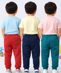 Cotton Track Pant with Bottom Cuff | Random Cartoon Printed | Age 0 to 5 Years (Pack of 3 Pieces)