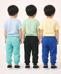 Cotton Track Pant with Bottom Cuff | Random Cartoon Printed | Age 0 to 5 Years (Pack of 3 Pieces)