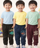 Cotton Track Pant with Bottom Cuff | Random Cartoon Printed | Age 0 to 5 Years (Pack of 3 Pieces)