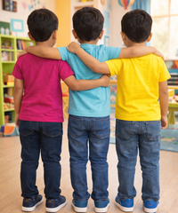 Kids Cotton Tshirt With Cartoon Print Multi Color | Age 0 to 6 Years (Pack of 3 Pieces)