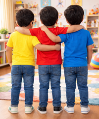 Kids Cotton Tshirt With Cartoon Print Multi Color | Age 0 to 6 Years (Pack of 3 Pieces)