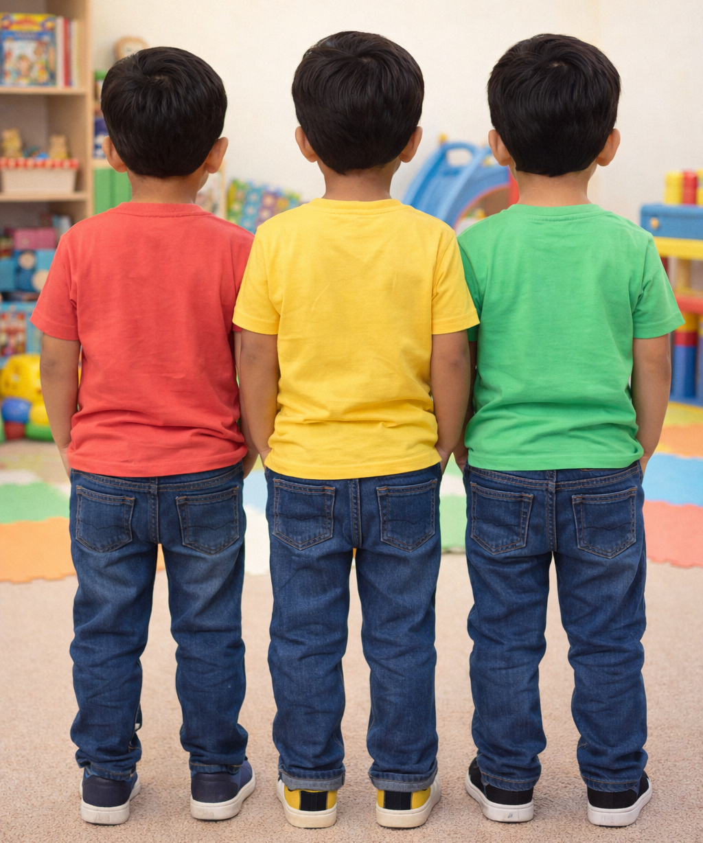 Kids Cotton Tshirt With Cartoon Print Multi Color | Age 0 to 6 Years (Pack of 3 Pieces)