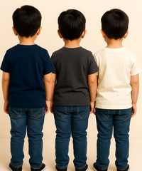 Kids 100% Cotton Fine Tshirt With Printed Multi Colour | Age 1 to 6 Years (Pack of 3 Pieces)