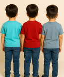 Kids 100% Cotton Fine Tshirt With Printed Multi Colour | Age 1 to 6 Years (Pack of 3 Pieces)