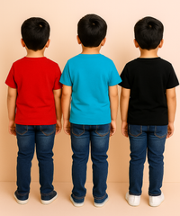 Kids 100% Cotton Fine Tshirt With Printed Multi Colour | Age 1 to 6 Years (Pack of 3 Pieces)