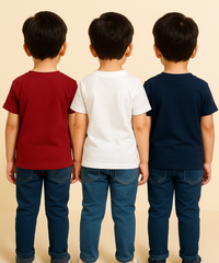 Kids 100% Cotton Fine Tshirt With Printed Multi Colour | Age 1 to 6 Years (Pack of 3 Pieces)