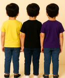 Kids 100% Cotton Fine Tshirt With Printed Multi Colour | Age 1 to 6 Years (Pack of 3 Pieces)