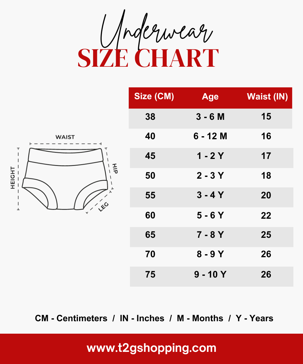 Boy Kids Printed Underwear Brief 100% Pure Cotton for 1-10 Years (Pack of 5)