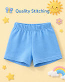Pure Cotton Plain Shorts for Boys Kid with Elastic Age 1 to 4 Years (Pack of 10)
