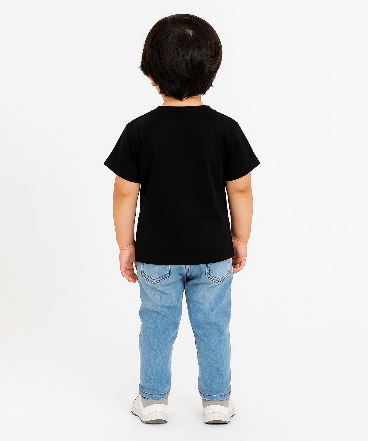 Kids Emboss Tshirt | Black Color | Fabric Pre Printed Emboss | Dryfit Fabric | Age 0 to 6 Years