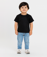 Kids Emboss Tshirt | Black Color | Fabric Pre Printed Emboss | Dryfit Fabric | Age 0 to 6 Years