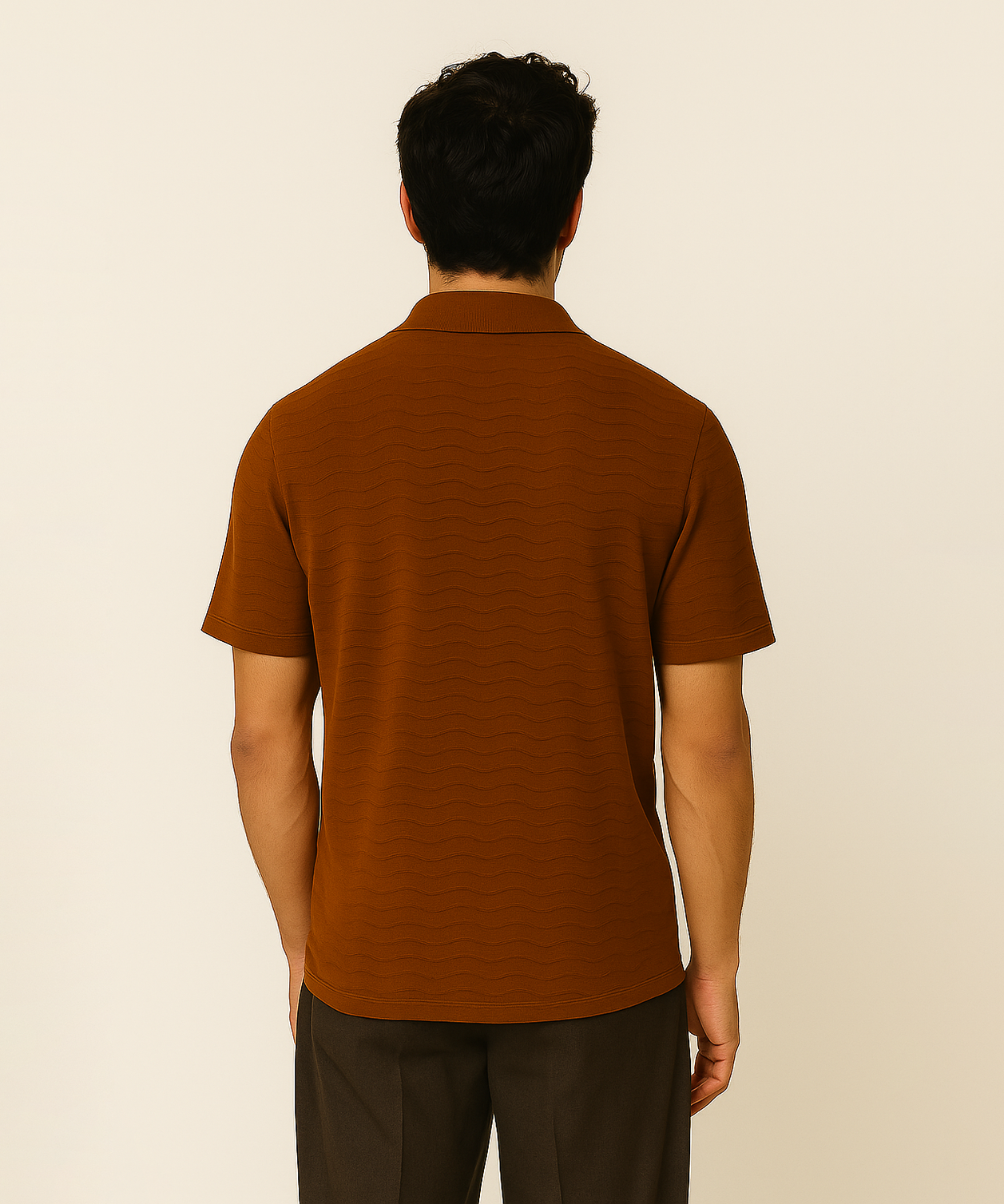 Korean Old Money Trending Oversized Tshirt / Brown Color / Solid Brand