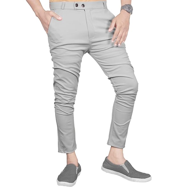 New Life Slim Fit Lycra Pant Grey Colour, Formal Lycra Pant, Regular Fit Lycra Blend Trousers