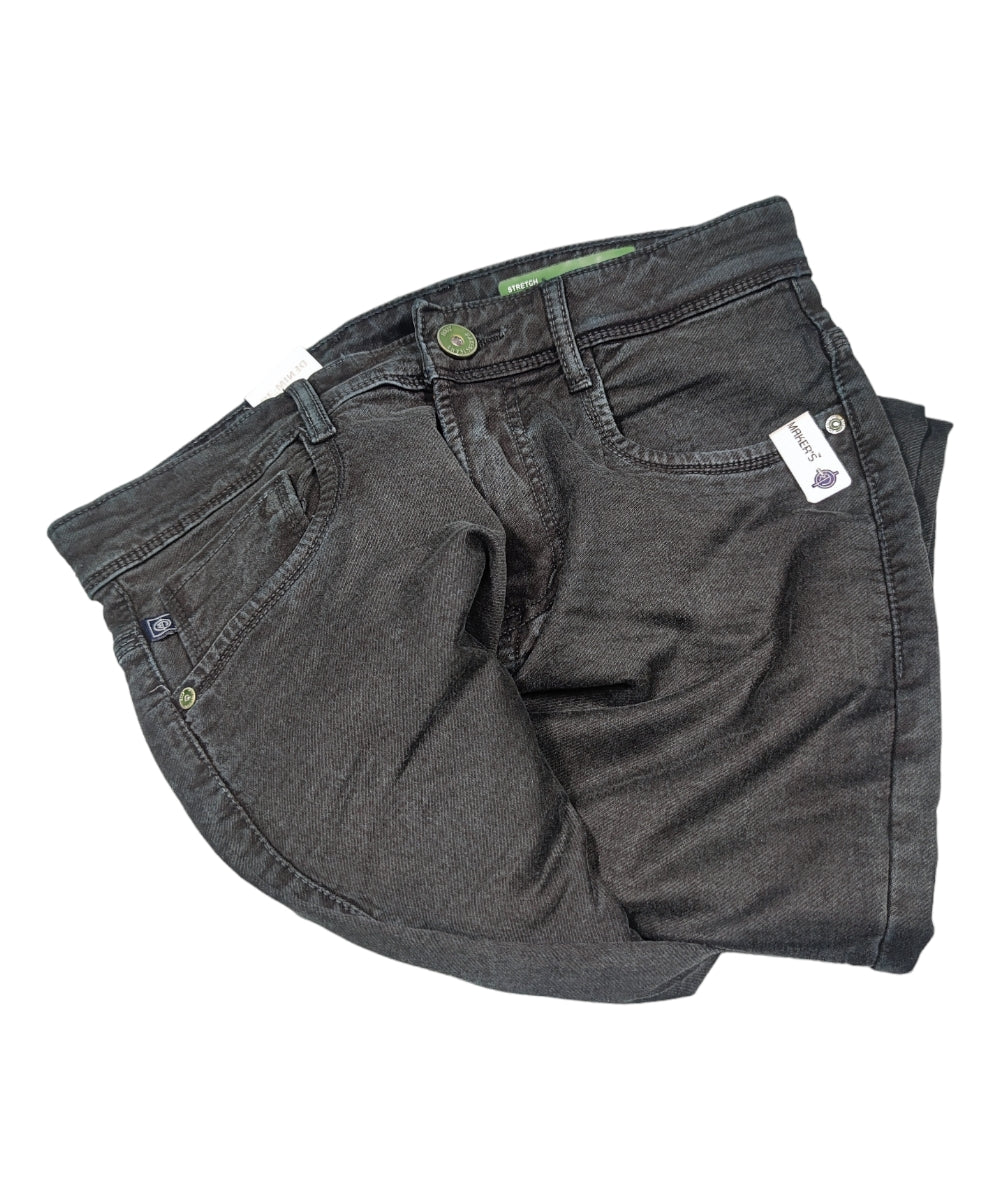 Makers  Men's Millard Black (Green) Regular Fit Jeans