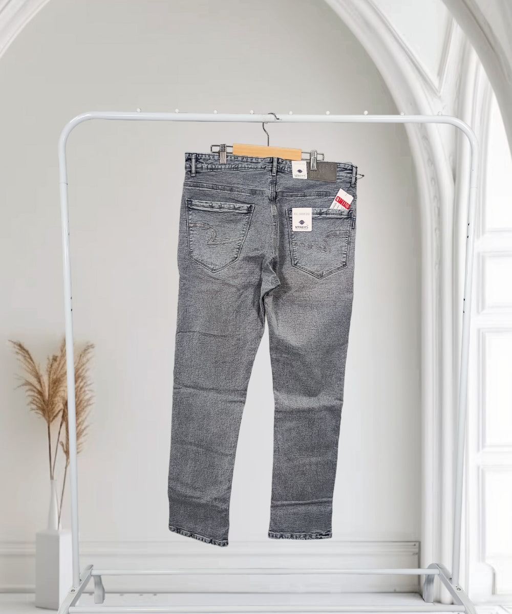 Makers Men's Gray Regular Fit Jeans