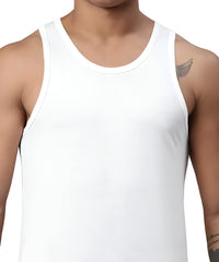 Men's Cotton White Vest Sleeveless Banian ( Pack Of 3 )