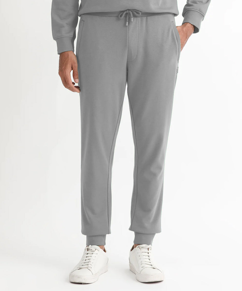 Mens Premium 100% Cotton Loopknit Track Pant With Bottom Cuff