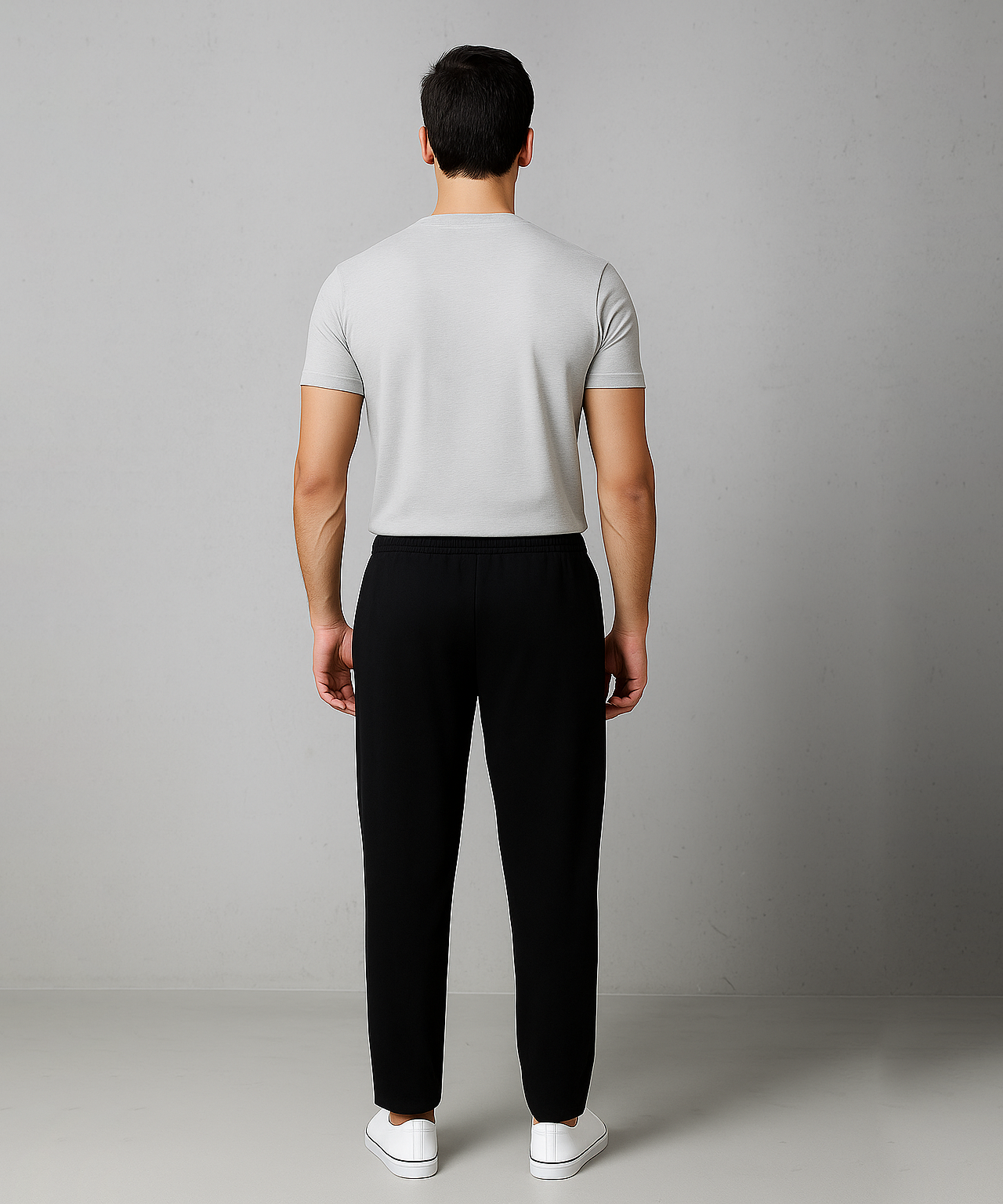 Rolls Run Branded Mens Cotton Track Pant | Black Color | 100% Pure Cotton Loopknit Fabric | Sizes M to 2XL