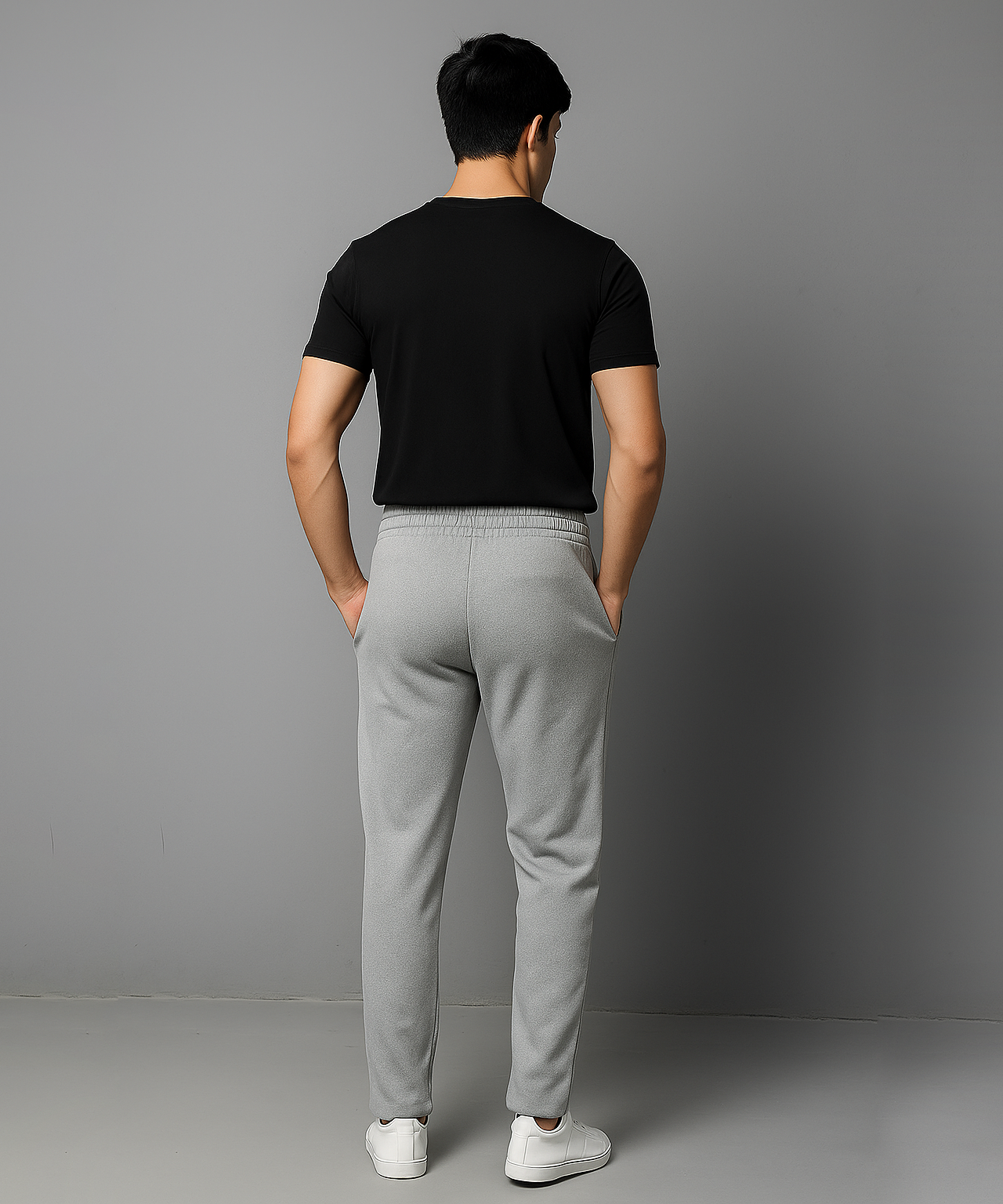 Rolls Run Branded Mens Cotton Track Pant | Grey Color | 100% Pure Cotton Loopknit Fabric | Sizes M to 2XL